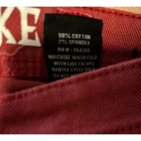 Black Pike Men's Jeans 30x32  Burnt Orange Embroidered Goth Punk Halloween - Picture 11 of 12